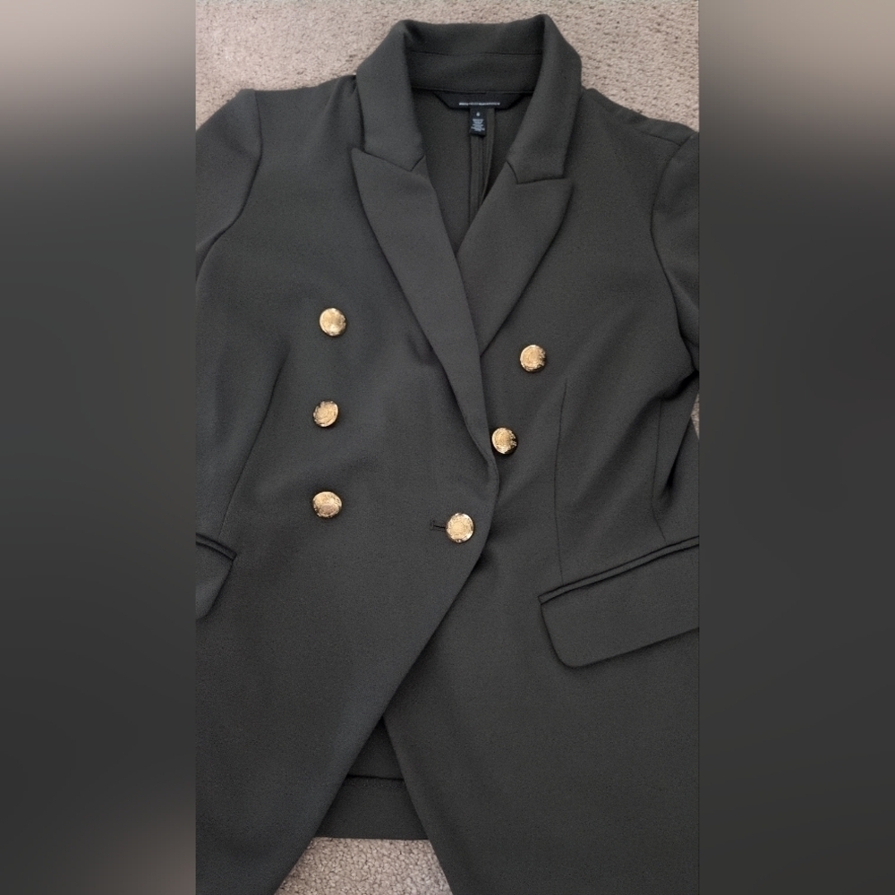 White House Black Market Sergeant Gold Button Studio Blazer Jacket - Picture 9 of 13